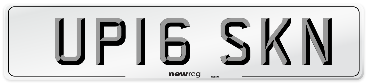 UP16 SKN Number Plate from New Reg